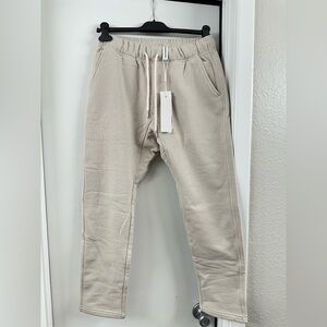 NWT $150 Magnlens Men’s Sweatpants Jogger Pants silver lining grey XS S Cotton